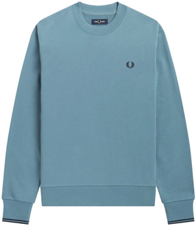 Fred Perry Asblauwe Crewneck Sweater Fred Perry , Blue , Heren