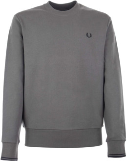Fred Perry Authentieke Crew Green-S Trui Fred Perry , Green , Heren - Xl,S