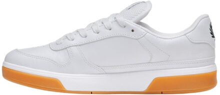Fred Perry B300 Textured Leather White Sneakers Wit