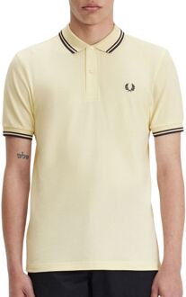 Fred Perry Beige Logo Front Polo Shirt Fred Perry , Beige , Heren - 2Xl,Xl,L,M