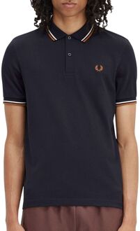 Fred Perry Blauw Dubbel Gestreept Poloshirt Fred Perry , Blue , Heren - S