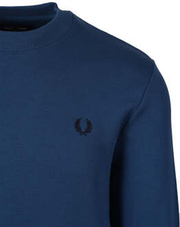 Fred Perry blauw sweatshirt met ronde hals