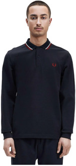 Fred Perry Blauwe Logo Polo Shirt Fred Perry , Blue , Heren - 2Xl,Xl,L,M