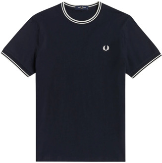 Fred Perry Blauwe T-shirts en Polos Fred Perry , Blue , Heren - 2Xl,Xl,L,M,S,3Xl