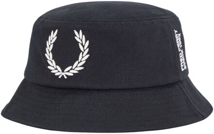 Fred Perry Bold Branding Canvas Buckethat Heren - M