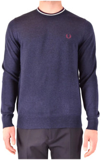 Fred Perry Casual Paarse Trui Fred Perry , Blue , Heren - L