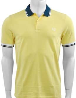 Fred Perry Contrast Rib Polo Shirt - Geel - Heren - maat  S