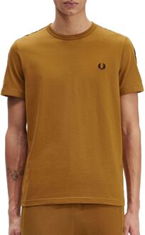 Fred Perry Contrast Tape Ringer Shirt Heren bruin - XL
