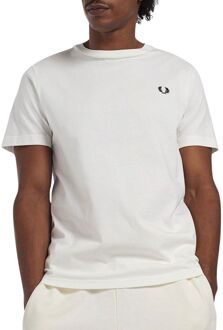 Fred Perry Crew Neck Shirt Heren wit - zwart - L