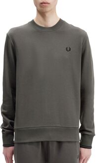 Fred Perry Crew Neck Sweater Heren donker groen - L