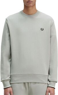 Fred Perry Crew Neck Sweatshirt - Sweater Katoen Grijs - XL