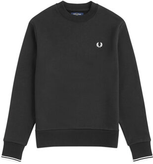 Fred Perry Crew Neck Sweatshirt -  Zwarte Sweater - 3XL