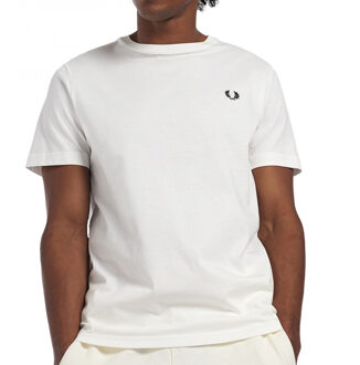 Fred Perry Crew Neck T-Shirt - Wit T-Shirt Katoen - L