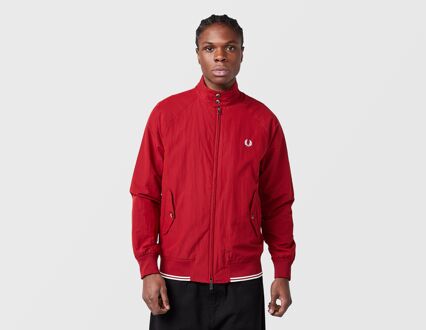 Fred Perry Crinkle Harrington Jacket, rood - XL