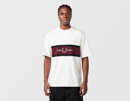 Fred Perry Embroidered Panel T-Shirt, wit - XL