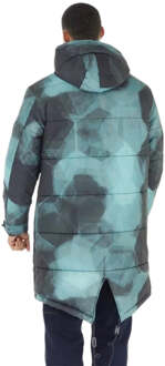 Fred Perry Fishtail schaduwrijke marineblauwe camouflage gewatteerde Pakra-jas - maat XL