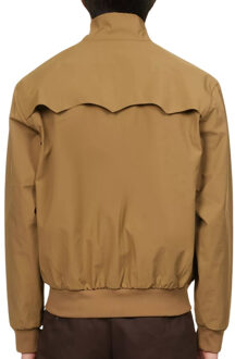 Fred Perry gebonden bruine jas met ritssluiting