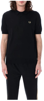 Fred Perry Gebreide Polo Fred Perry , Black , Heren - Xl,L,M