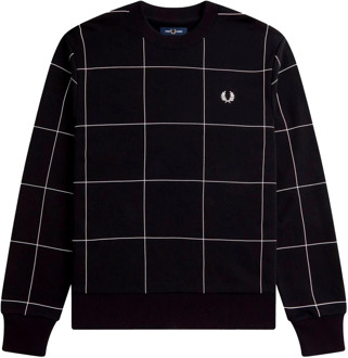 Fred Perry Geruite Sweater Fred Perry , Black , Heren - XS