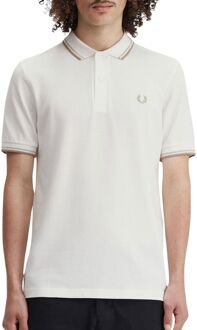 Fred Perry Gestreept Beige Poloshirt Fred Perry , White , Heren - L