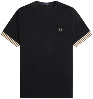 Fred Perry Gestreept Polo Shirt Fred Perry , Black , Heren - L,M,S