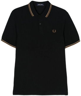Fred Perry Gestreept Poloshirt Zwart Fred Perry , Black , Heren - S