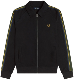 Fred Perry Gestreept tricot sweatshirt Fred Perry , Black , Heren - XL