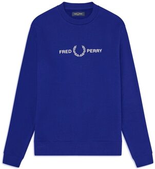 Fred Perry Graphic Sweatshirt - Blauw - Heren - maat  L