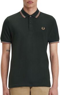 Fred Perry Groene Twin Tipped Polo Shirt Fred Perry , Green , Heren - 2Xl,Xl,L,M,S