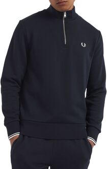 Fred Perry Half Zip Sweatshirt - Blauw Sweatshirt Navy - XL