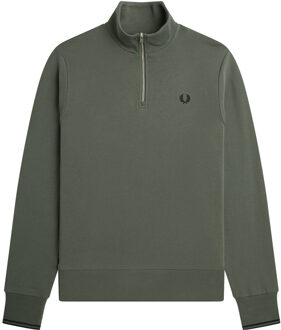 Fred Perry Half Zip Sweatshirt - Groene Halfzip - L