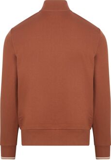 Fred Perry Half Zip Sweatshirt Heren Sweaters Fred Perry , Brown , Heren - L