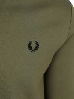 Fred Perry Half Zip Trui Donkergroen Z50 - L,M,XL,XXL