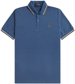 Fred Perry Heldere Blauwe T-shirts en Polos Fred Perry , Blue , Heren - S,Xs,3Xs,2Xs,4Xs