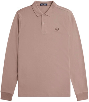 Fred Perry Heren Donkerroze Polo Shirt Fred Perry , Pink , Heren - Xl,L,M,S