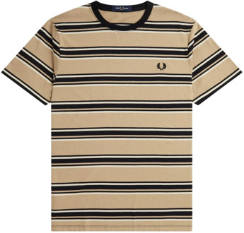 Fred Perry Heren Gestreept T-shirt Fred Perry , Multicolor , Heren - Xl,L,M,S