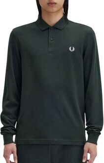 Fred Perry Heren Polo & T-shirt Lange Mouw Fred Perry , Black , Heren - 2Xl,Xl,L,M,S