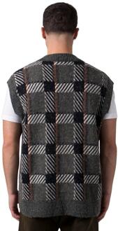 Fred Perry Heren Tartan Sweater Vest (Veld Groen)