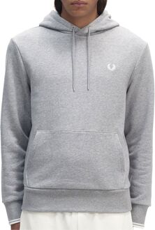 Fred Perry Hoodie met gerimpelde achterkant en dubbele streepmanchetten Fred Perry , Gray , Heren