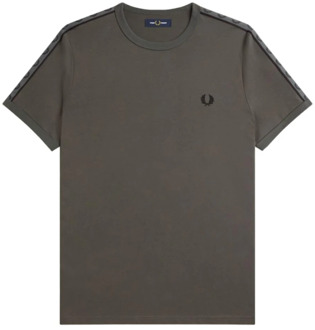Fred Perry Iconisch Laurel Crown Mouw T-Shirt Fred Perry , Green , Heren - 2Xl,Xl,L