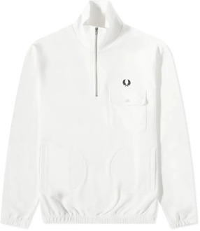Fred Perry Iconische Half Zip Funnel Neck Sweatshirt Fred Perry , Multicolor , Dames - L,S