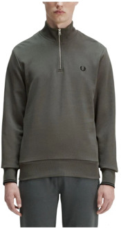 Fred Perry Iconische Rits Trui Fred Perry , Green , Heren - L,M