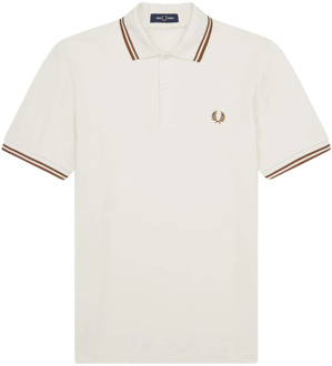 Fred Perry Iconische Twin Tipped Polo Shirt Fred Perry , Beige , Heren - Xs,3Xs