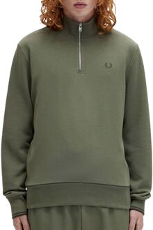 Fred Perry Iconische Zip-Up Sweatshirt Fred Perry , Green , Heren - Xl,L,M,S