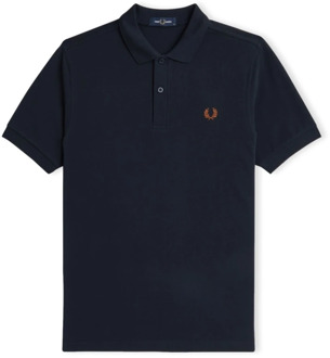 Fred Perry Katoenen Polo Shirt Regular Fit Fred Perry , Blue , Heren - 2Xl,Xl,L,M,S
