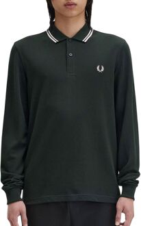 Fred Perry Klassiek poloshirt met lange mouwen Fred Perry , Green , Heren - 2Xl,Xl,L,M,S,Xs