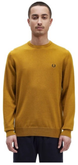 Fred Perry Klassieke Crewneck Sweater Fred Perry , Yellow , Heren - Xl,L