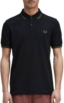 Fred Perry Klassieke katoenen polo met dubbele streep Fred Perry , Black , Heren - L,M,S