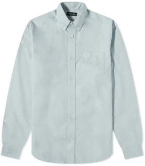 Fred Perry Klassieke Oxford Cotton Knoopshirt Fred Perry , Gray , Heren - M,S