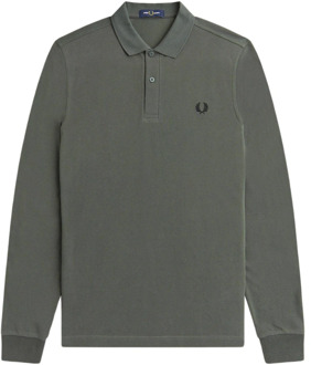 Fred Perry Lange Mouw Tennis Polo Fred Perry , Green , Heren - 2Xl,Xl,L,M,S